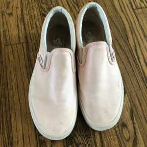 Light Pink slip on vans